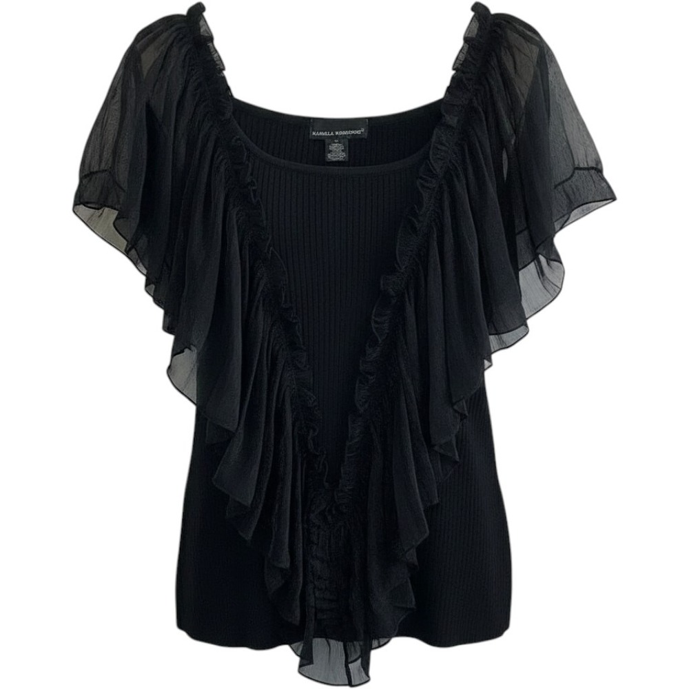 Isabella Rodriguez Womens Black Ruffles Size Medium - EUC